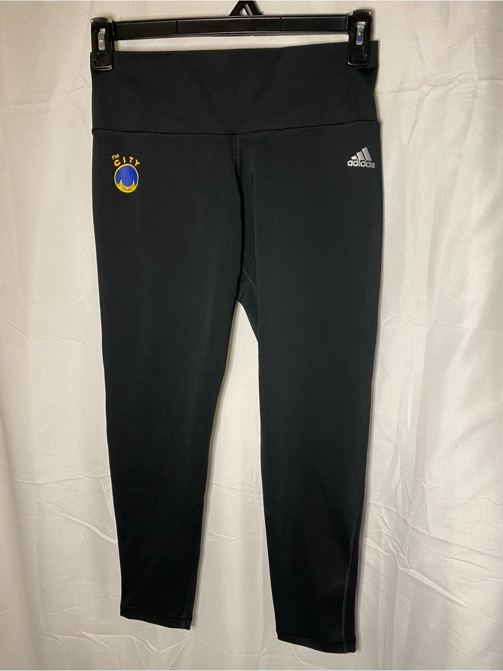 NWT NBA Golden STate Adidas performer Black Tights Mid Rise Legging